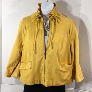 Acorn mustard yellow cropped jacket